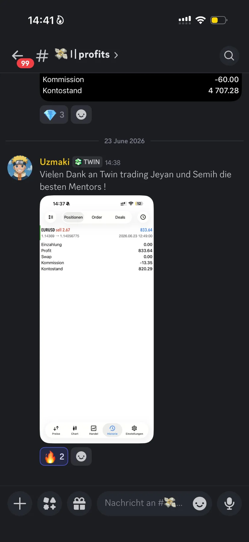 TwinTrading member testimonial