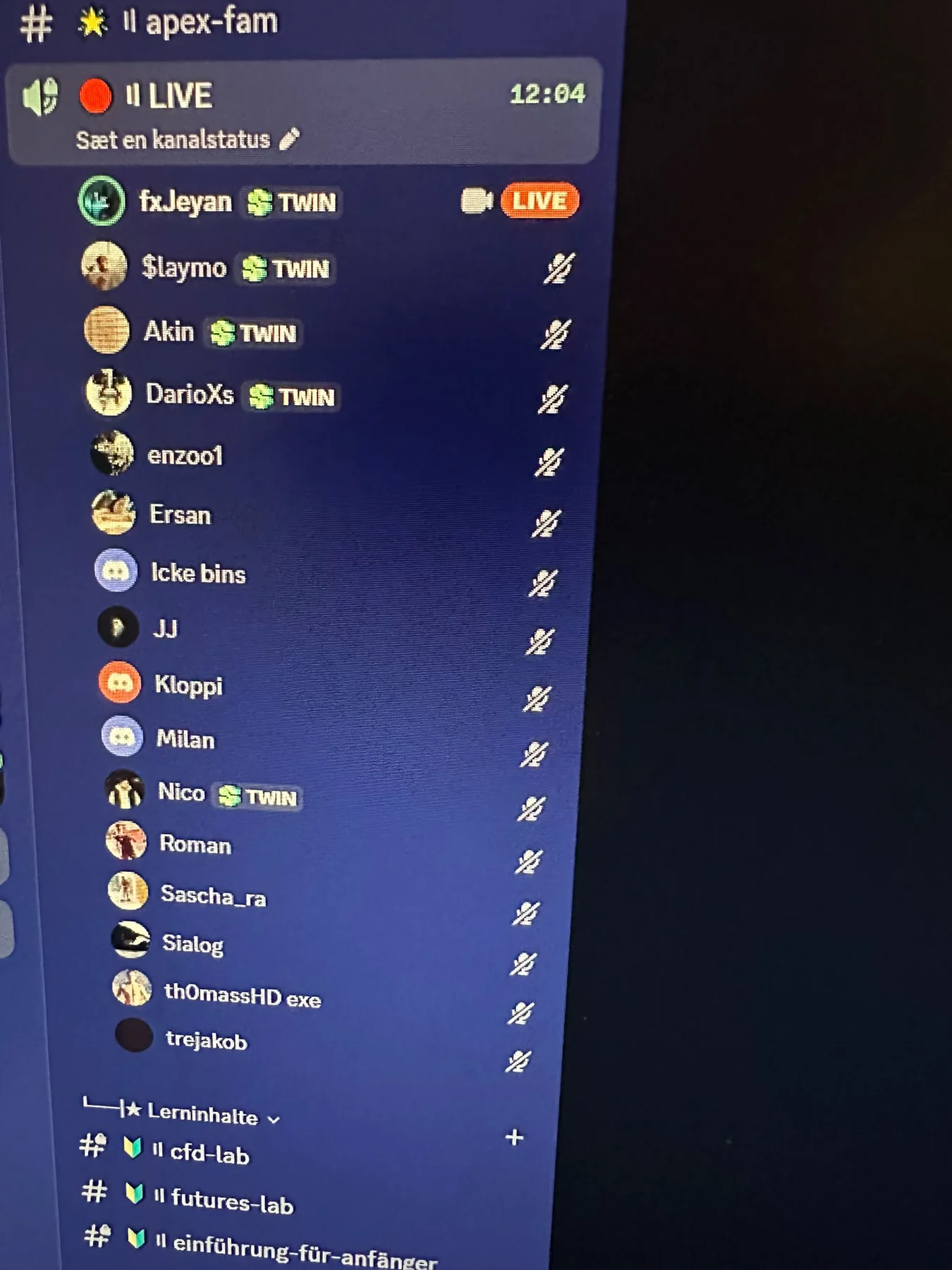TwinTrading Live Discord session